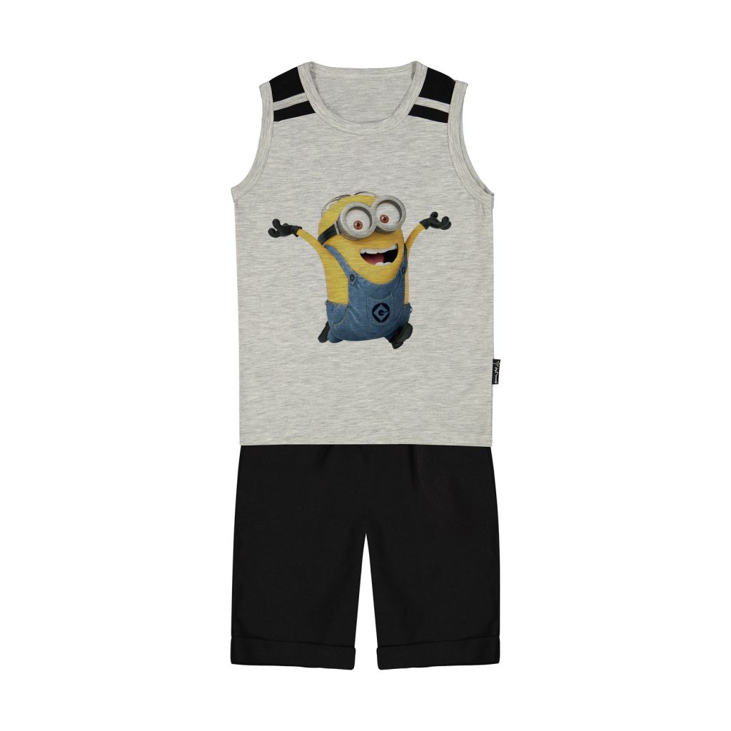 ست تاپ و شلوارک بچگانه مدل مینیون